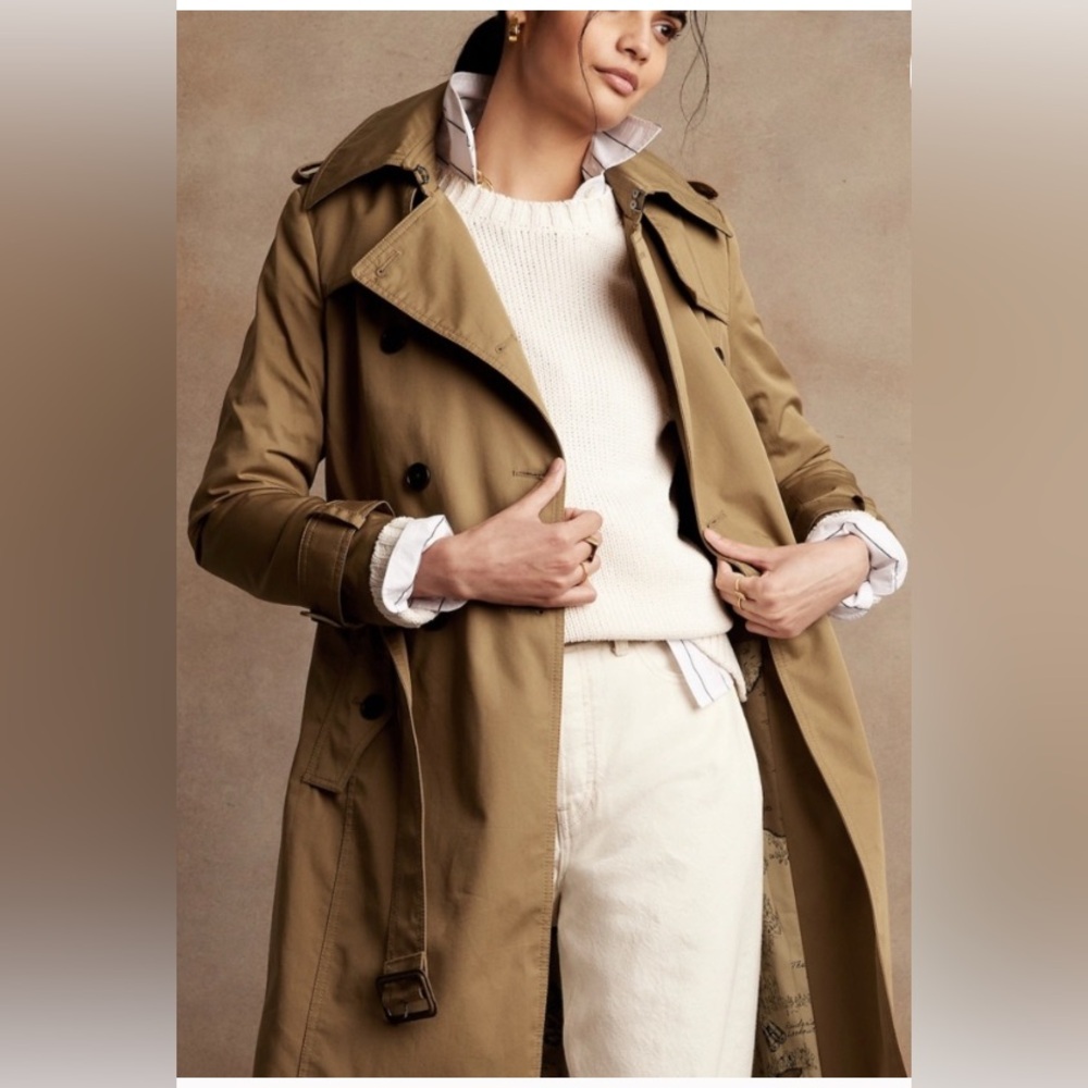NWOT Banana Republic trench size XL amazing design - Picture 10 of 15
